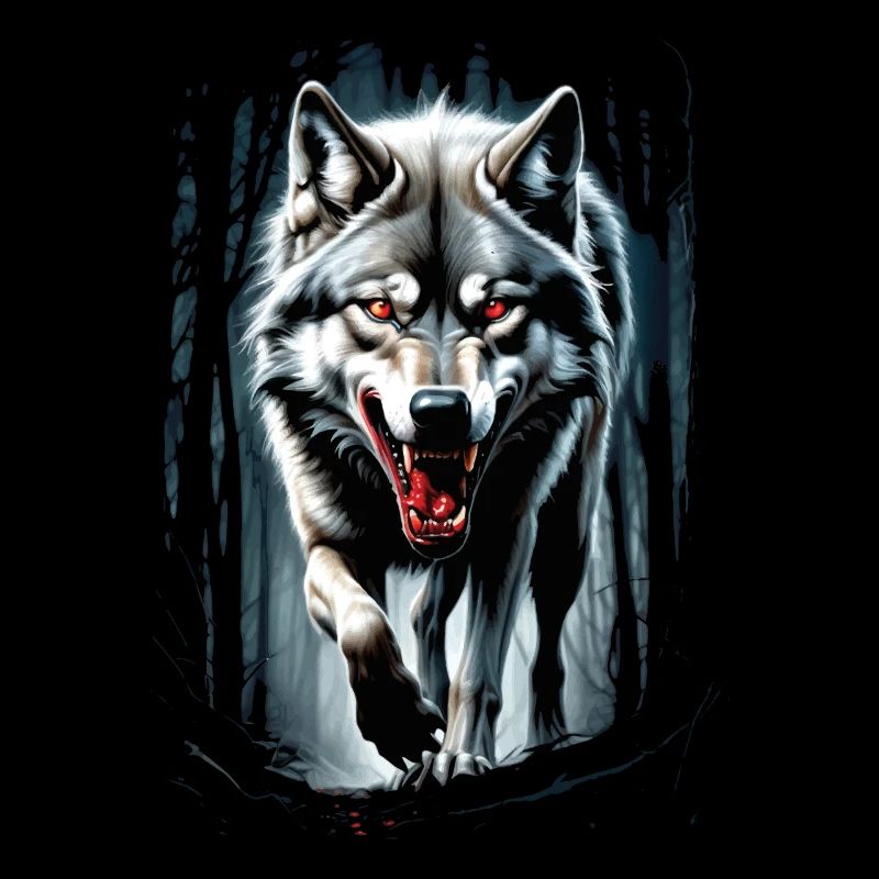 Wolf Liebhaber Wildtier Kunst Wolf Bunt Tier