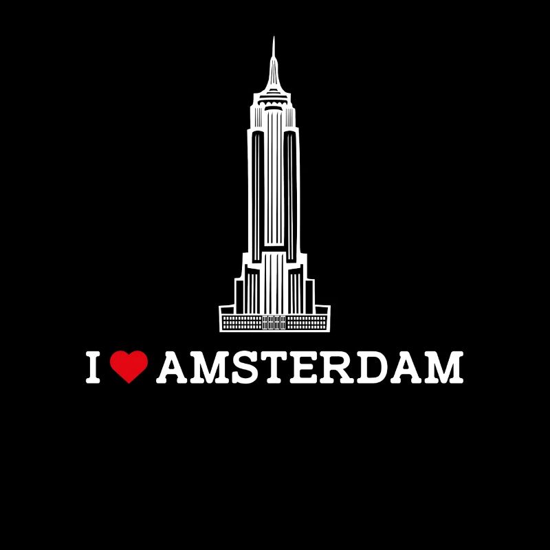 État Pays-Bas I Love Amsterdam Coeur Drapeau Jeu de mots