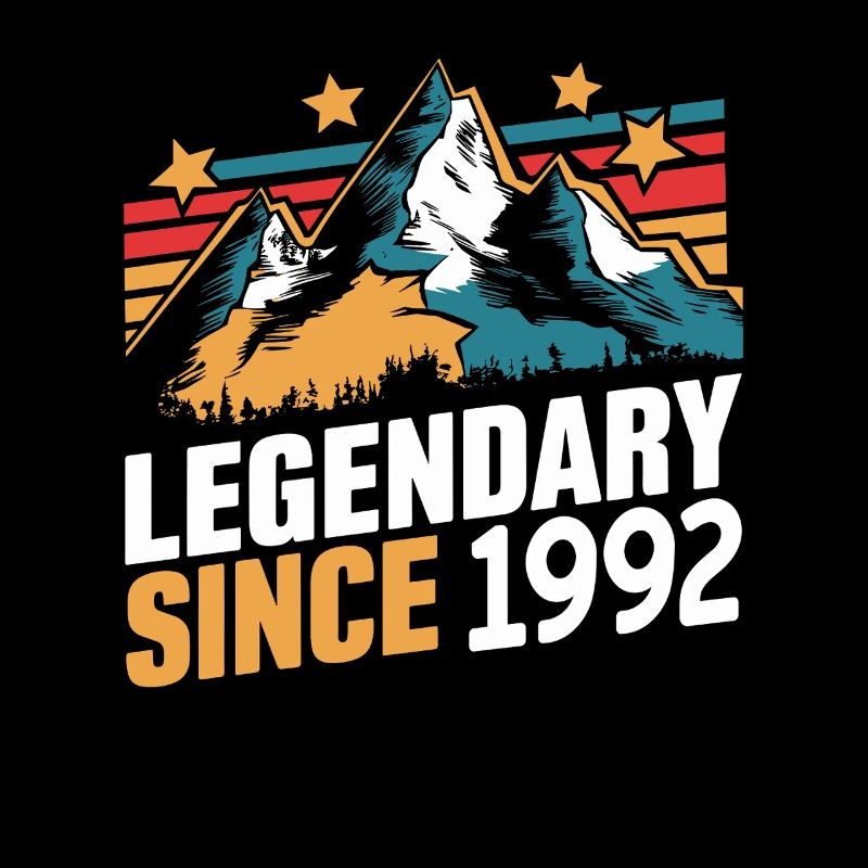 Legendary since 1992 Vintage Mountain Retro Mountains