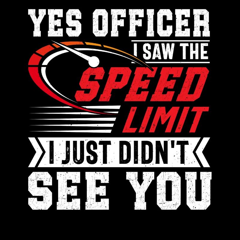 Funny Speed Limit Car Driver Design