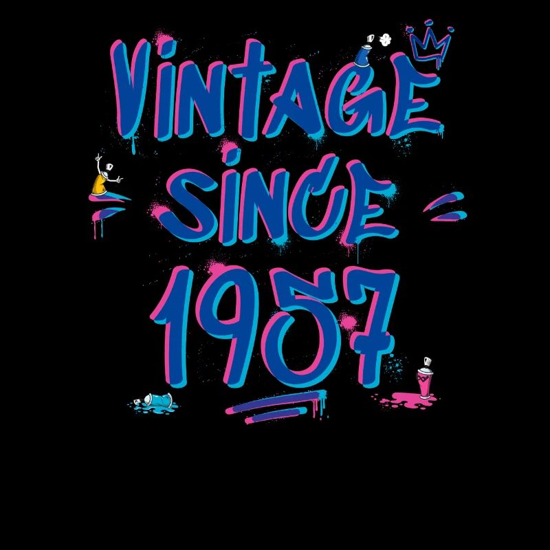 Vintage 1957 Graffiti Glitch - 68 ans de style