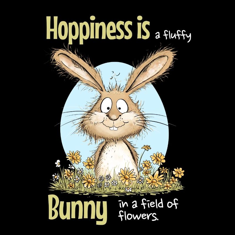 Bunny Easter Motif Saying Spring