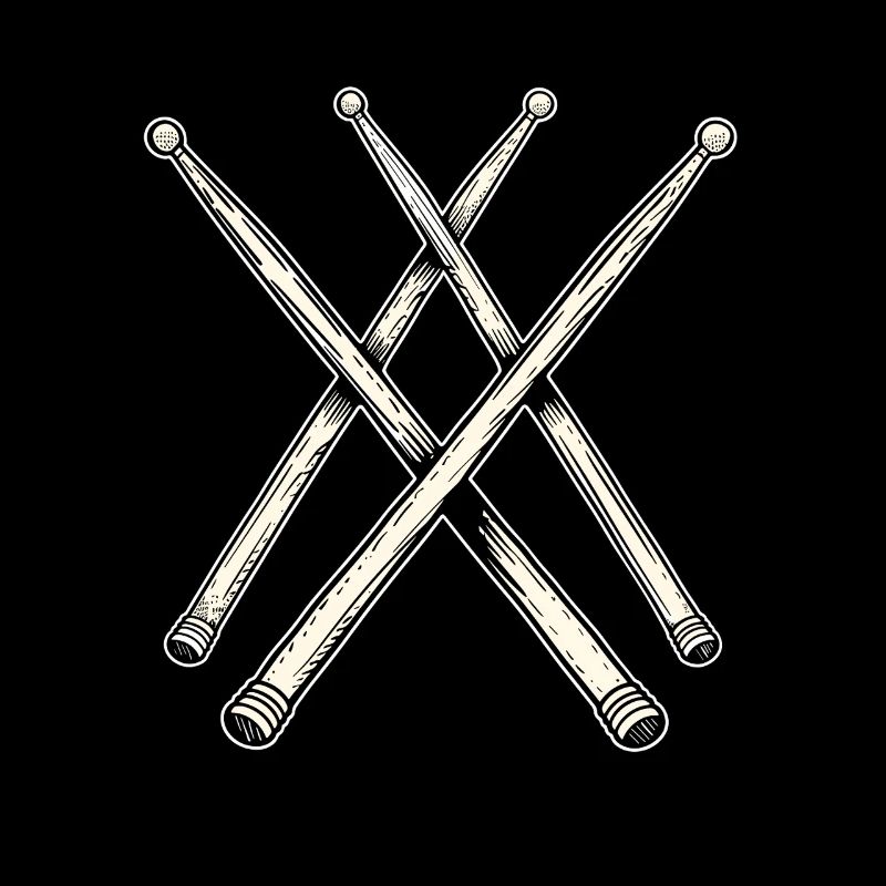 Drumsticks Line Art