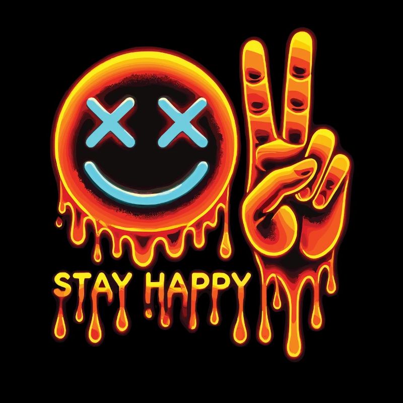 Psychedelic Smiley - Stay Happy