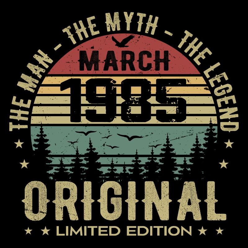 Cadeau pour le 40e Anniversaire Original Mars 1985