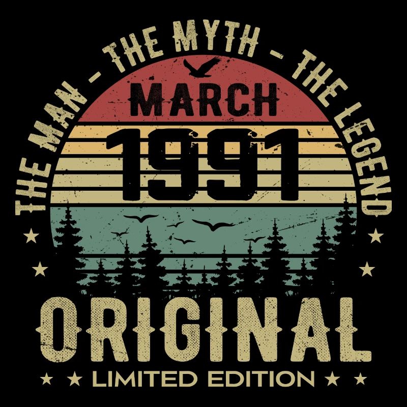 Gift for the 34th Anniversary Original March 1991