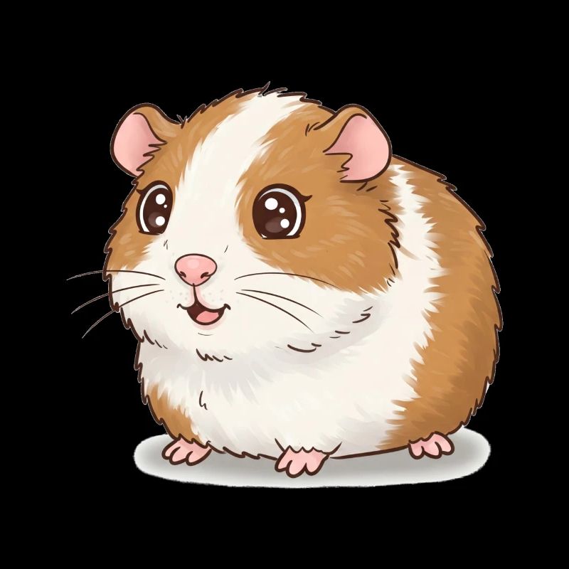Dessin animé animalier cochon d’Inde