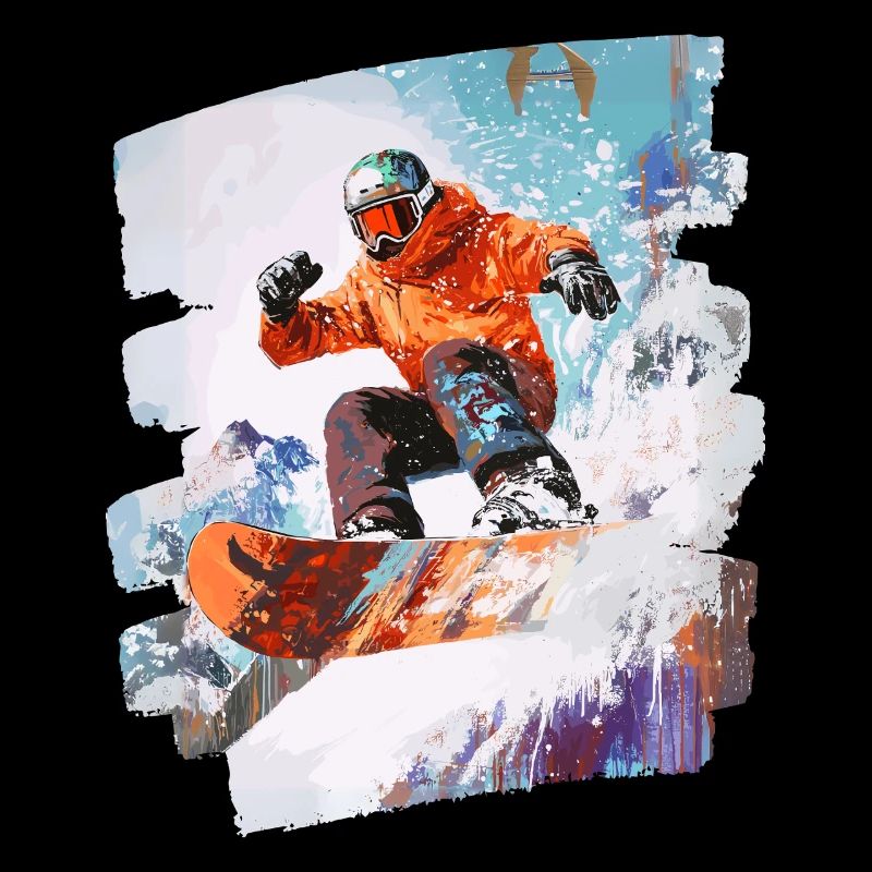 Snowboarder Pulverschnee