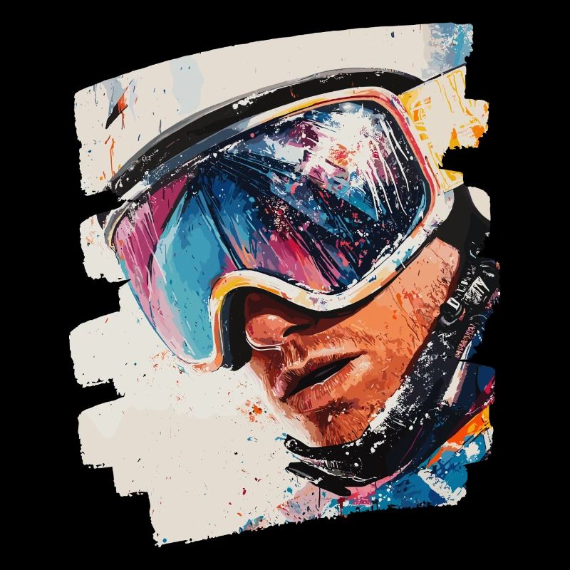 Snowboarder Pulverschnee