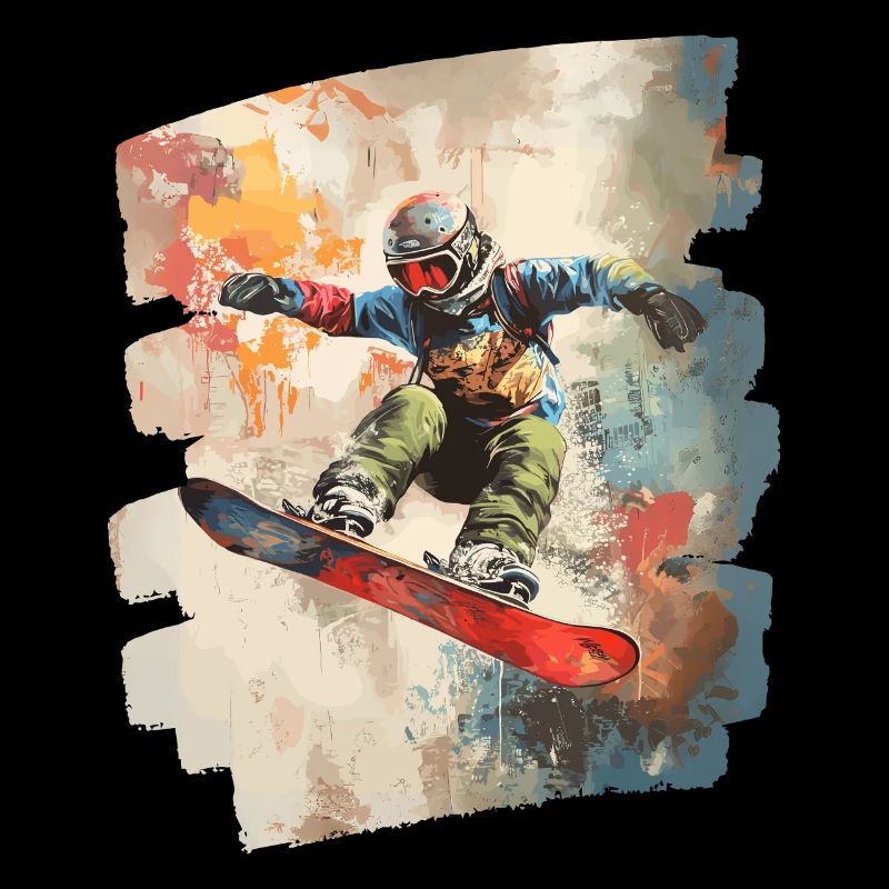 Snowboarder Pulverschnee