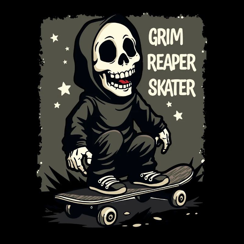 Skateboarding Sensenmann – Grim Reaper Style