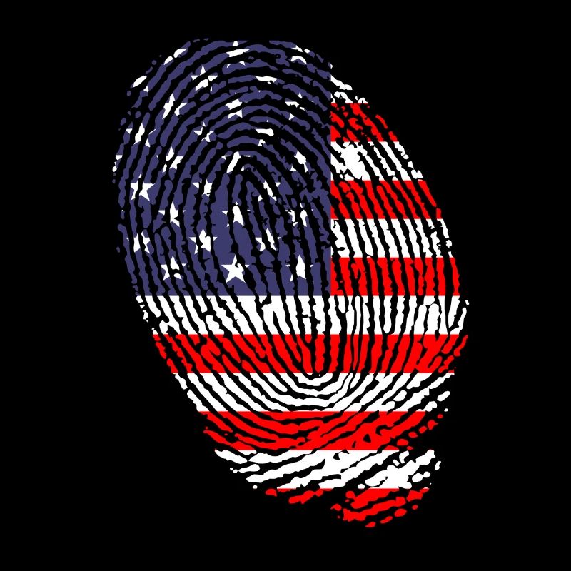 Empreintes digitales du drapeau américain