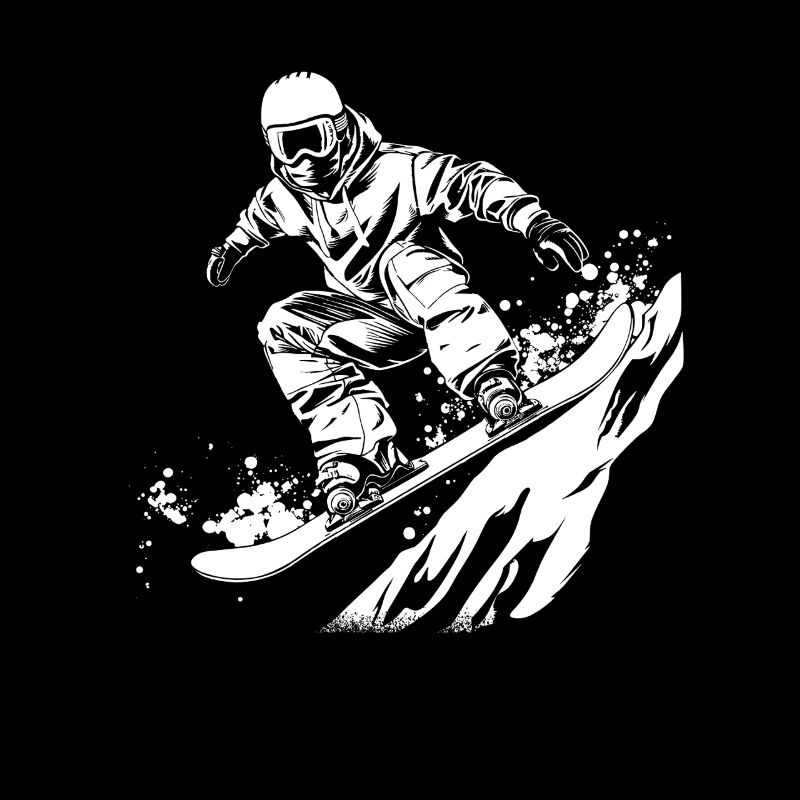 Snowboarder Zeichnung