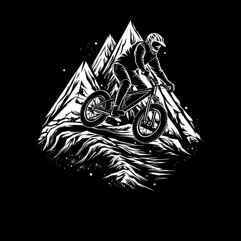 Mountain Biking Drawing