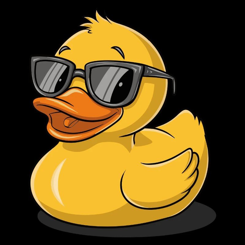 Gummiente mit Sonnenbrille Vogel Tier