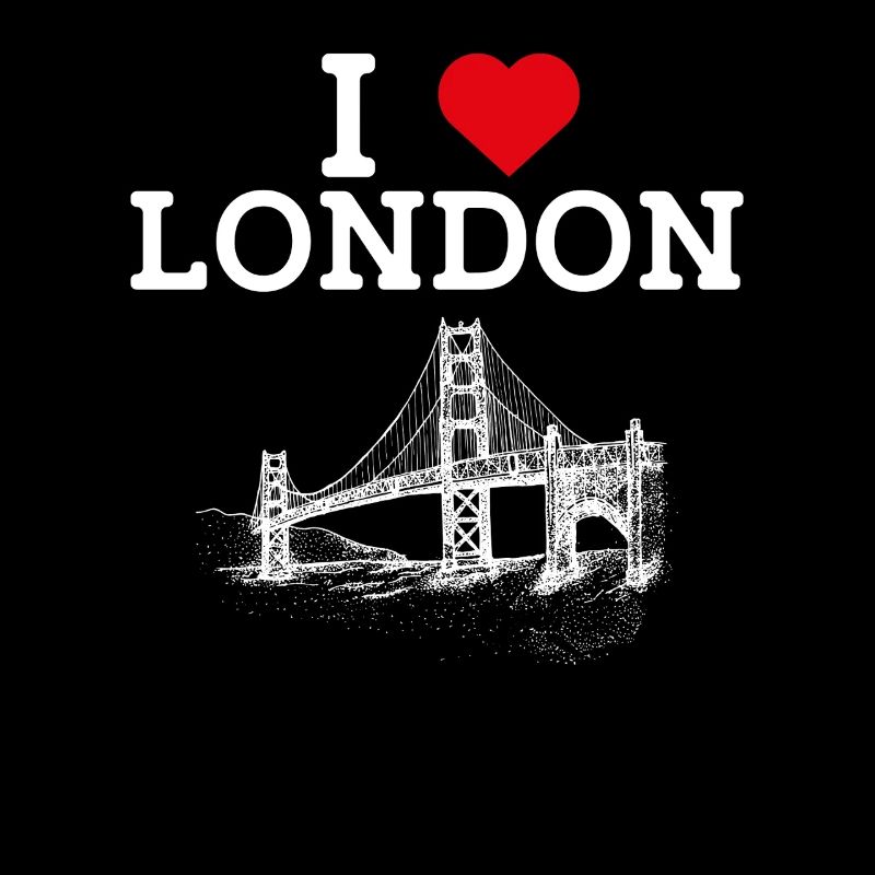J’aime Londres Golden Gate Coeur Drapeau Cool Angleterre