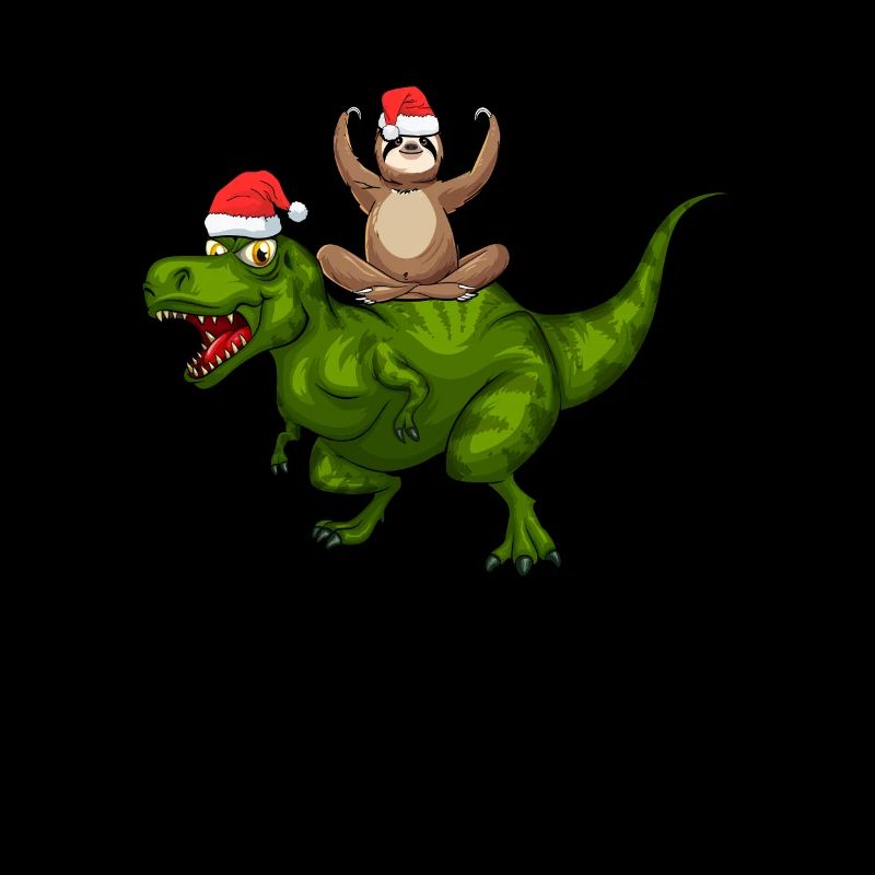 Funny Dinosaur Sloth Funny Christmas Dino