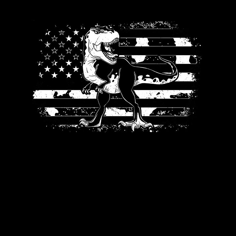 Dinosaur US Flag Dinosaur T-Rex Dino