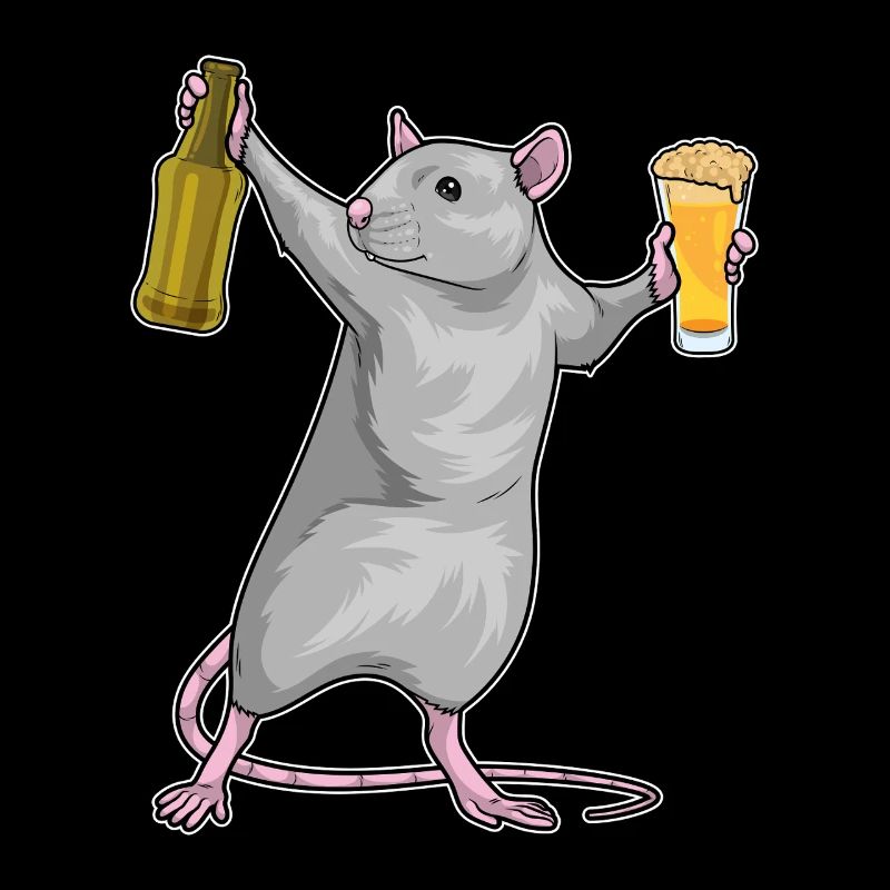 Rat Bouteille de bière