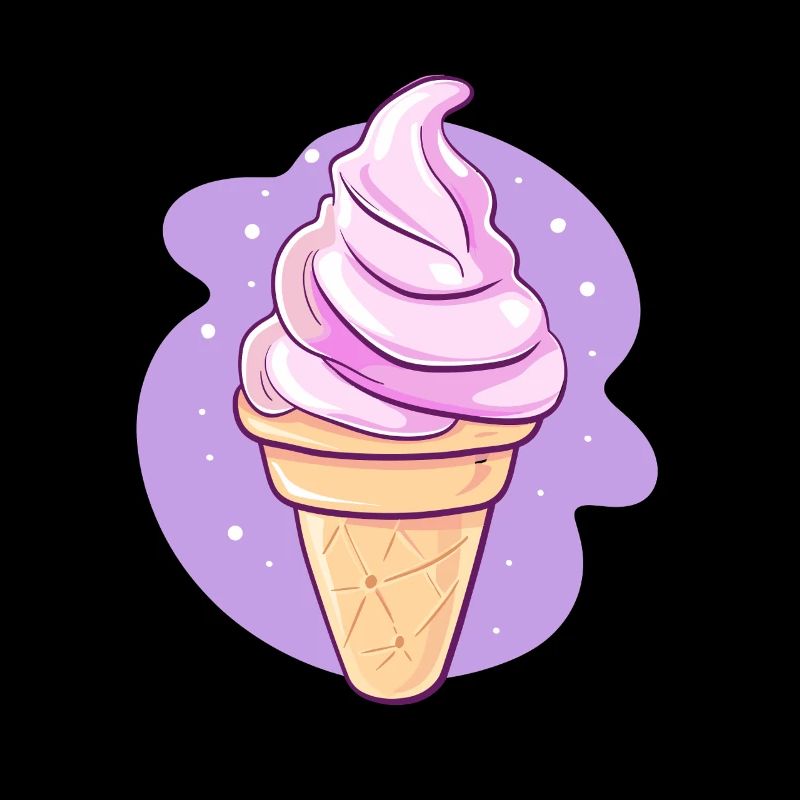 Glace molle rose