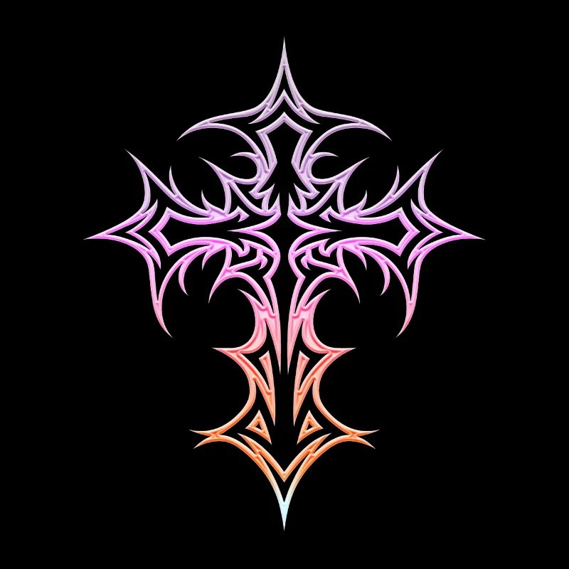 Croix gothique Y2K Emo Croix Gothique Esthétique Tribal