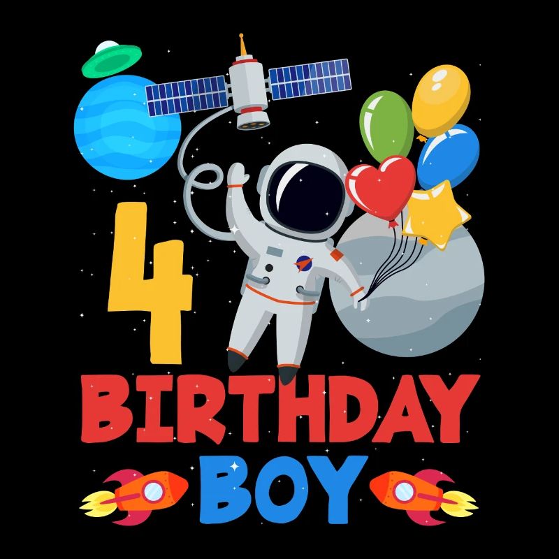 Weltraum Abenteuer 4 Geburtstag Junge