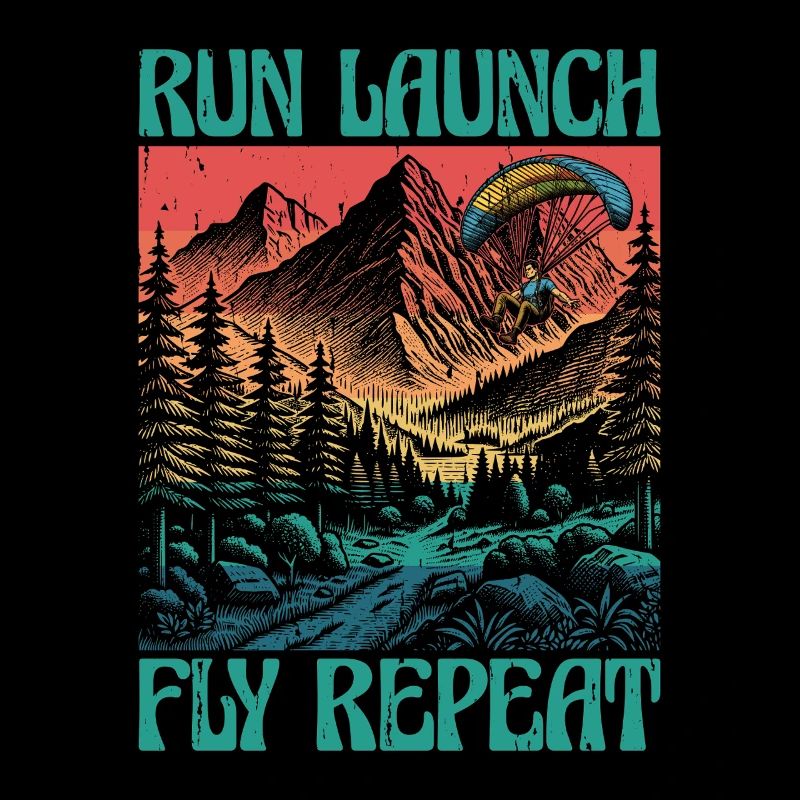 Paragliding Run Launch Fly Repeat Paramotoring