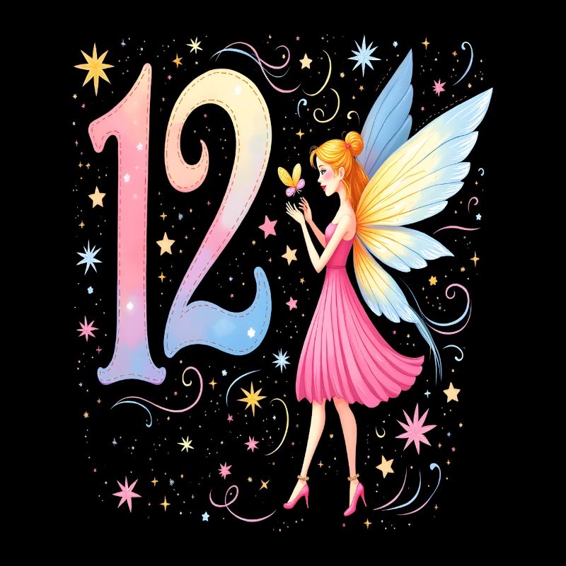 Douce Fée 12ème Anniversaire pour les filles