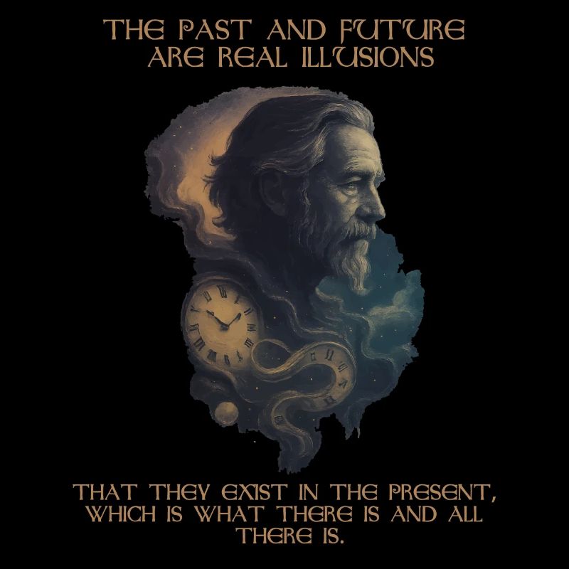 Alan Watts Time Citation Art
