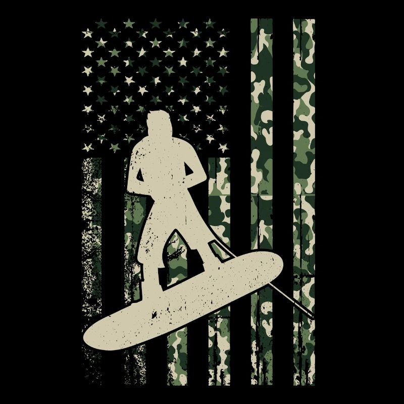 Wakeboarding US Flag Wakeboarding Wakesurfing