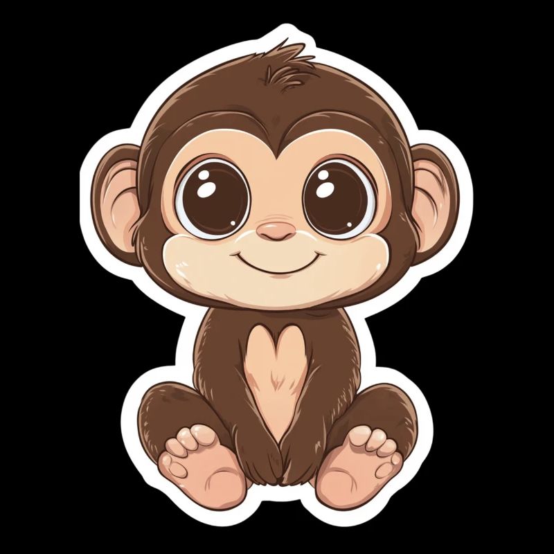 Affe Süsses Äffchen Geschenk für Affenfans