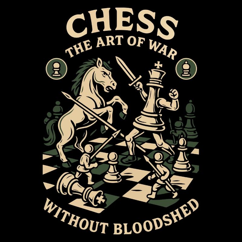 Chess Art Design Funny Saying for Board Game