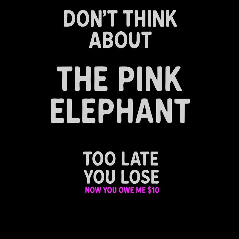 Citation drôle d’avertissement d’éléphant rose