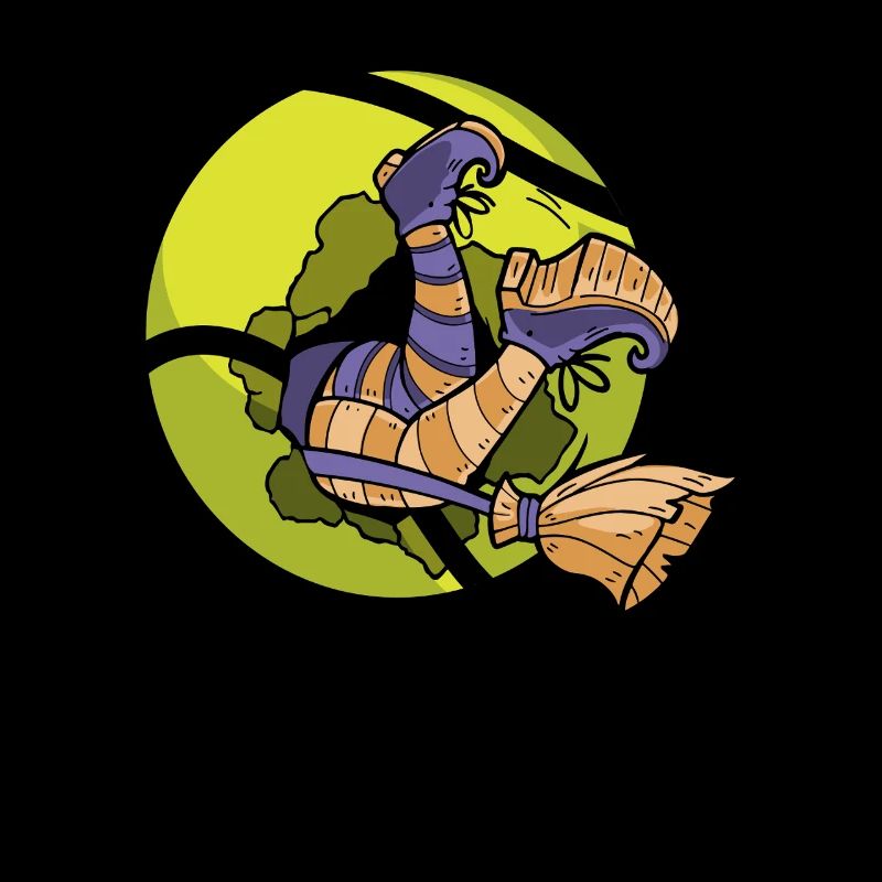 Tennis Witch Player Funny Halloween Design