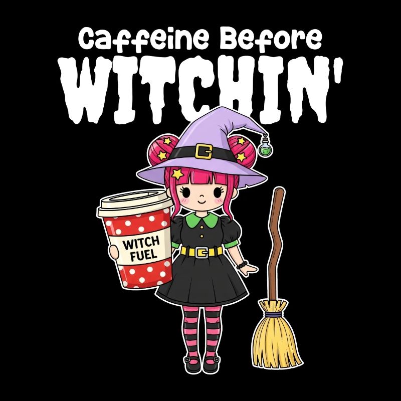 CAFFEINE BEFORE WITCHIN' - WITCH HALLOWEEN