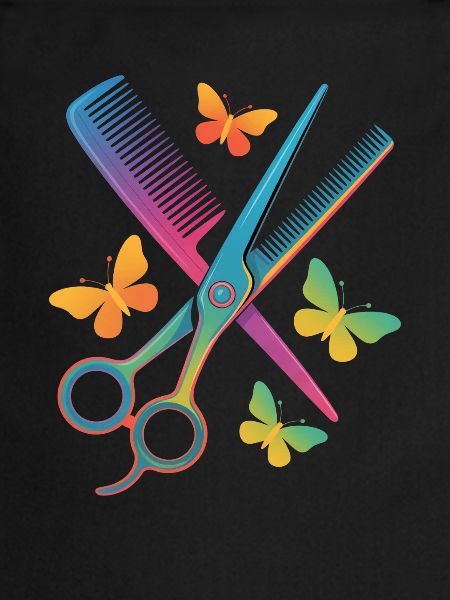 Coiffeur Ciseaux Peigne Papillon