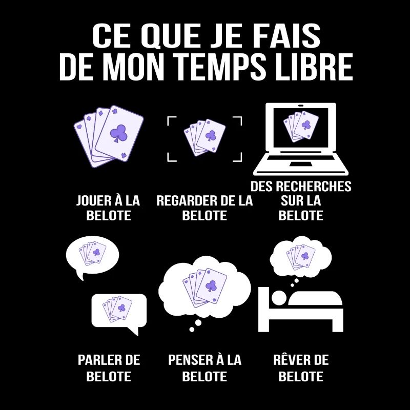 Ce que je fais de mon temps libre joueur de Belote