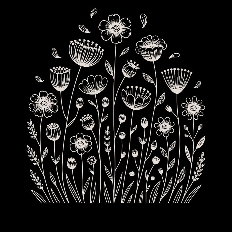 Verspieltes Blumenmuster