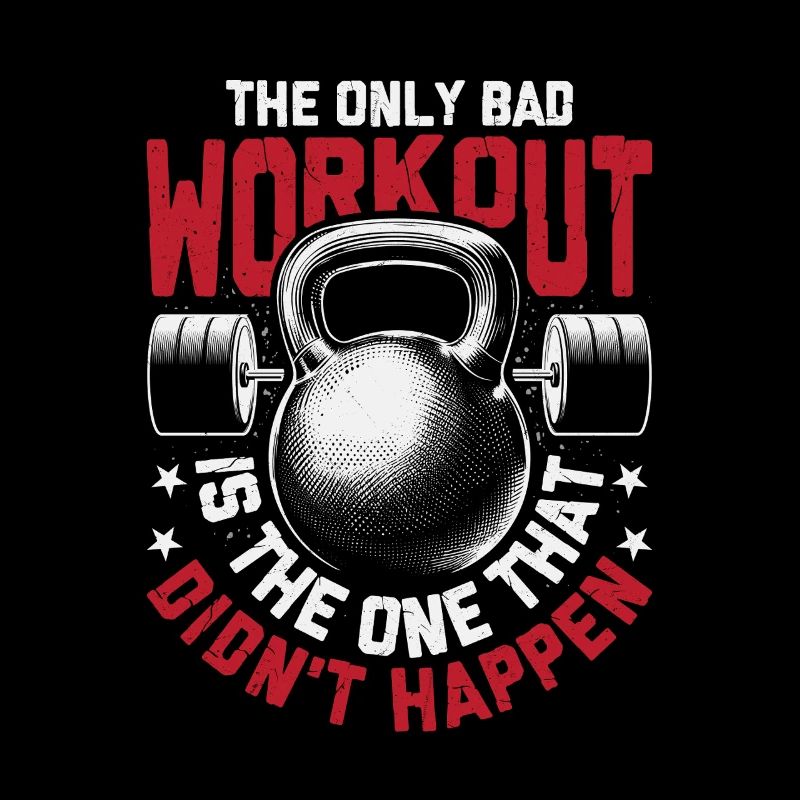 Motivational kettlebell training badge