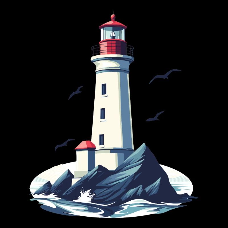 Phare sur la côte rocheuse