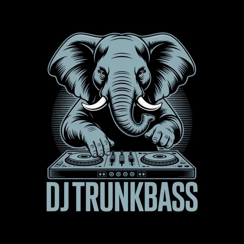 DJ Trunkbass Elephant à la table de mixage basse