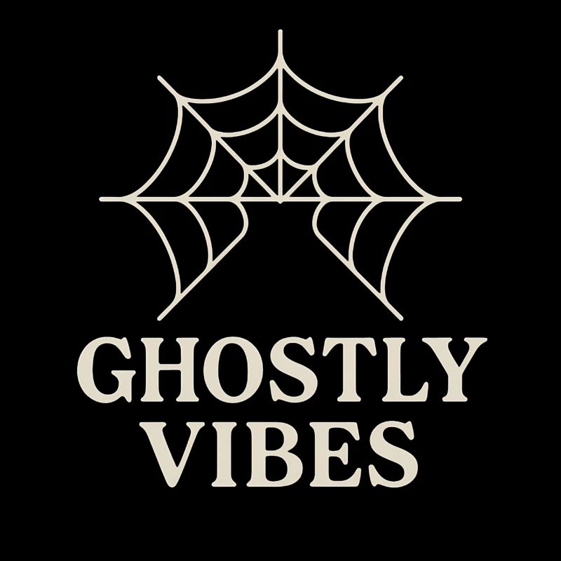 Spider web design with ghostly vibes