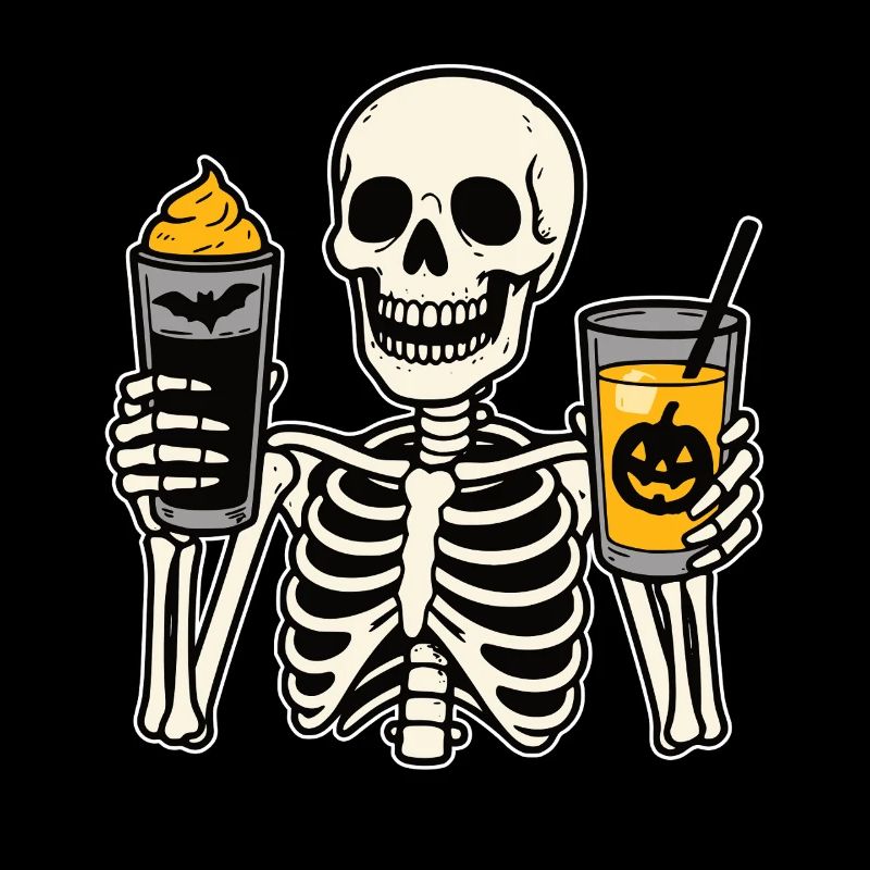 Boissons squelette d’Halloween