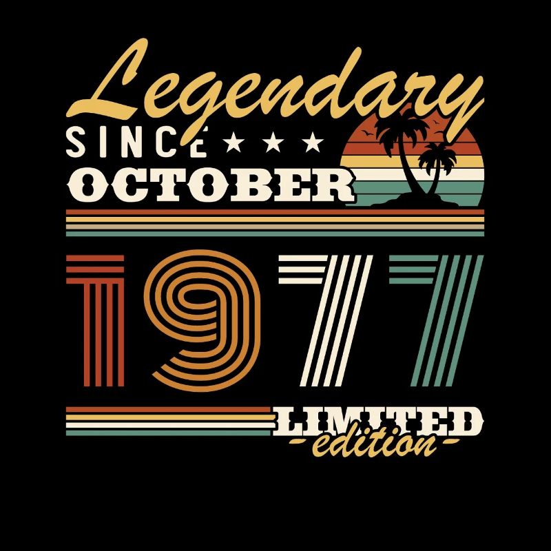 October 1977 Vinatge Retro Birthday Gift