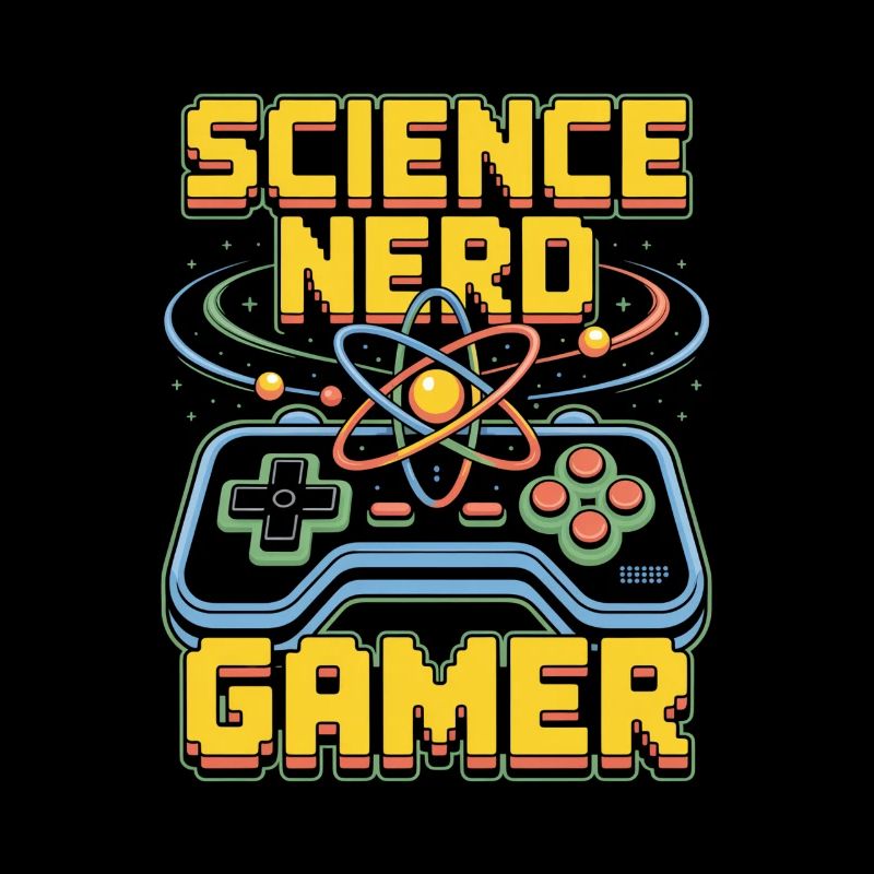 Science Nerd Gamer Atom Controller Wissenschaft