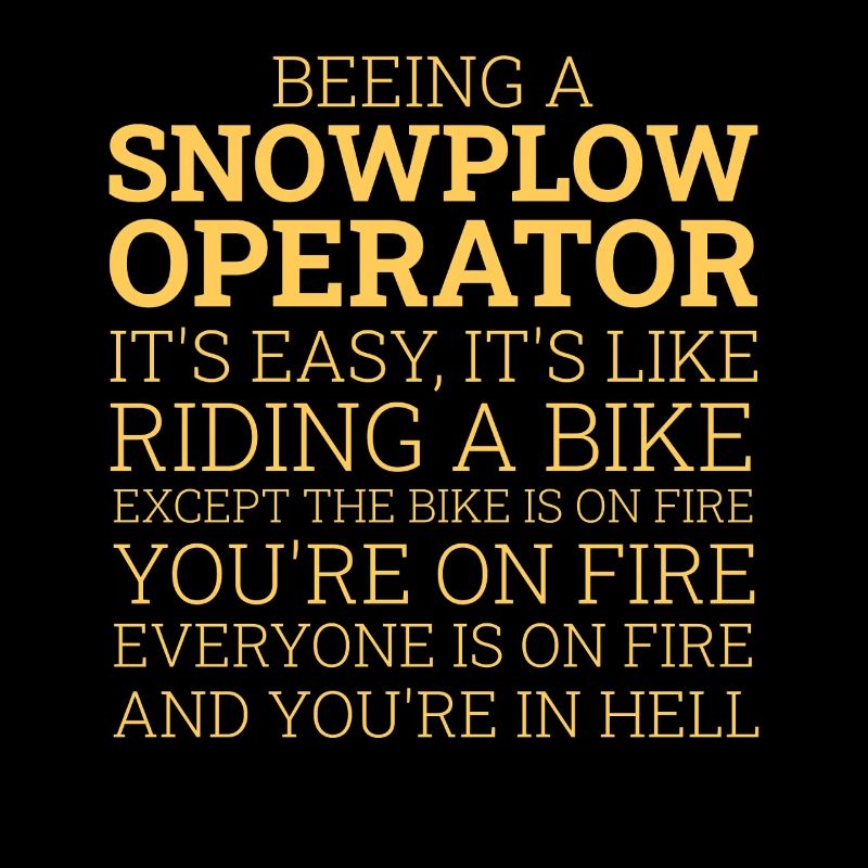 Snowplow Operator Riding A Bike Schneepflugfahrer