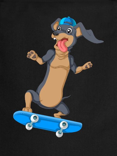 Dachshund Skateboarding Tee
