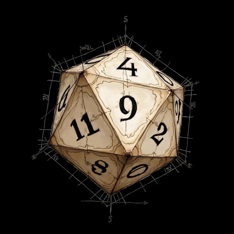 D11 Cube – Blueprint Cartoon Design