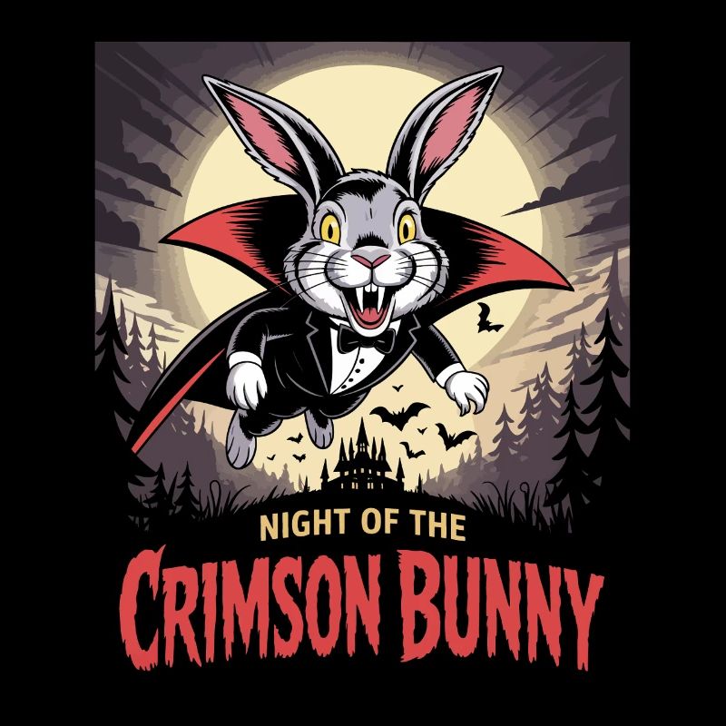 Nacht des Crimson Bunny - Hasendesign
