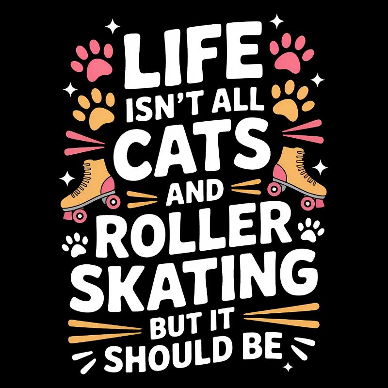 Roller Skating Spruch Katzen Witz Skating Geschenk